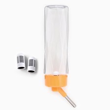 Animal drinker, 750 ml, fastening-spring, and two interchangeable filters, orange