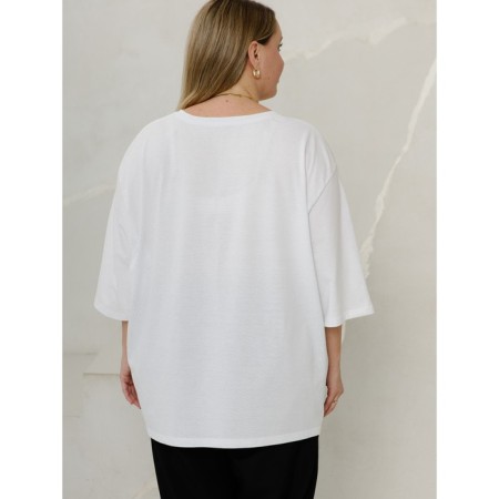 Female T-shirt, size 68-70, white color-2