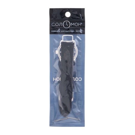Solomon watch strap, 20 mm, genuine leather, L-20 cm, black-3