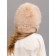 Baby fur hat, size 52, beige color