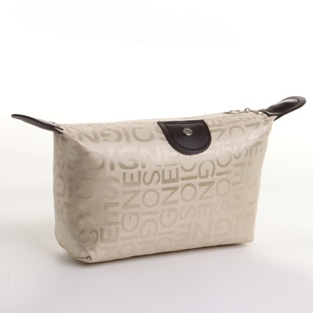 Lightning cosmetic bag, beige color