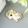 Decor for creativity Metal, enamel "Unicorn with colored mane" Gold 2.5x2.4 cm