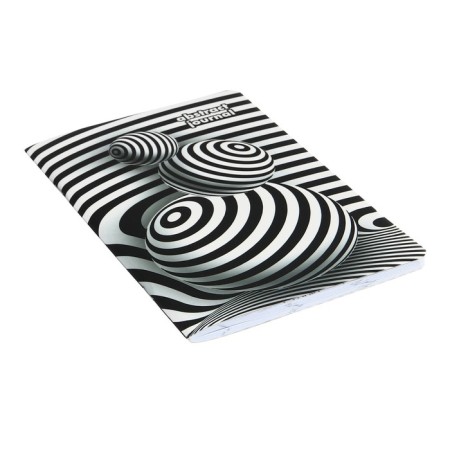 Note book A5, 56 sheets "Abstraction", cardboard cover, lamination "SOFT-Tach", selective UV-LK, Block 65g/m2-1