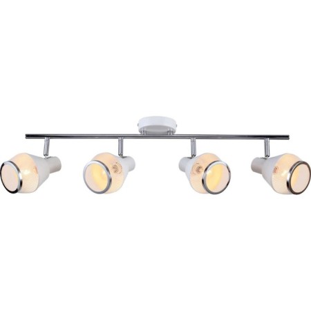 Spot Vekta 4XE14 40W, size 71.5x10x22 cm, white and chrome color