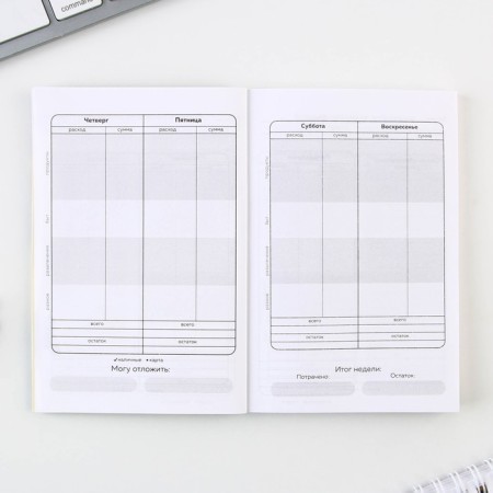 Smart notebook for finance planning "Cat", A6 format, 68 sheets.-6