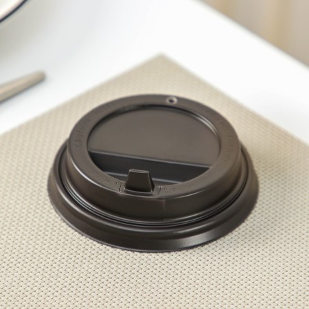 A single-single glass cover with a nose, d = 8 cm, dark brown color-2