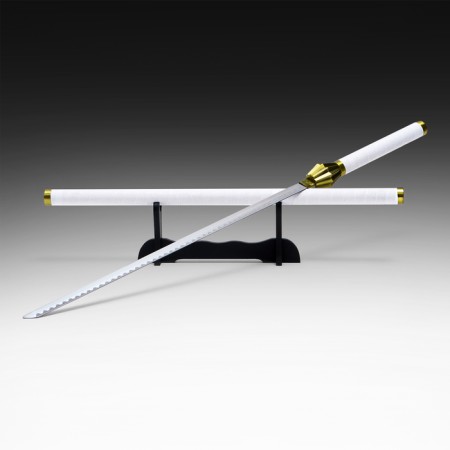Souvenir weapon "Pachi katana" 100 cm, white with gold, on a stand-1