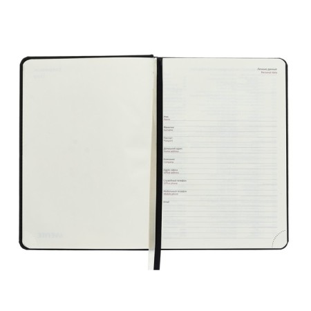 Leduced Diary A5, 160 sheets, Devente.emblem, firm cover of artificial leather with foam rubber, lies, block 70 g/m2, black-2