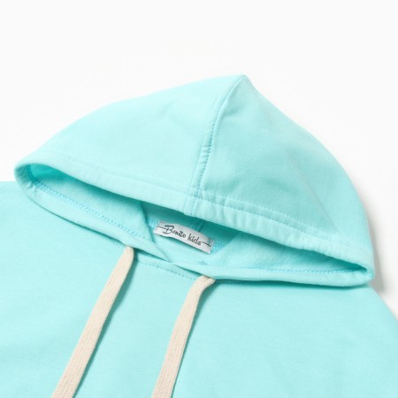 Sweatshirt for girls pile, menthol color, height 122-1