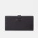 Men's purse on a button, for bills, for cards, for coins, brown color