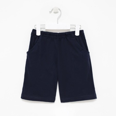 Children's shorts, dark blue color, height 122 cm-4