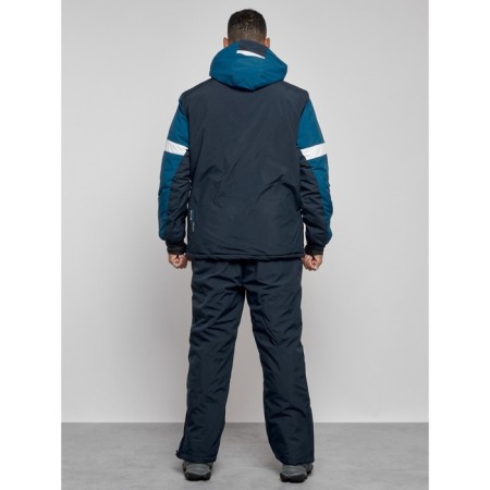 Ski costume male winter, size 50, dark blue color-3