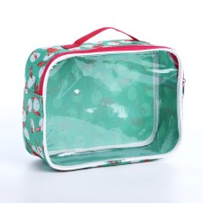 Lightning cosmetic bag, green color