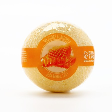 Bathtub bomb, 120 g, honey aroma, beauty pantry
