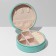 Organizer for storing jewelry "Casket Portable Circle", 9.8 × 9.8 × 4.5 cm, blue color