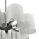 Cross chandelier, 7x60W E27, black color, chrome