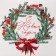 Folding box "Happy New Year", wreath, 12 x 12 x 12 cm, new year