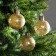 A set of Christmas tree balls “Golden stars” 3 pcs., Battery, 5 LED, glow warm white