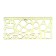 Set of stencils, 2 pieces, geometric shapes, plastic, mix