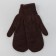 Male mittens from Mongolian wool, chocolate color, size 20-24 (8-9)