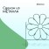 Decorative fence, 75 × 305 cm, 5 sections, metal, green, "chamomile"