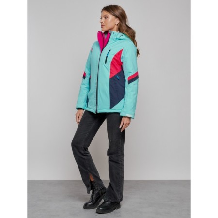Ski jacket women's winter, size 50, turquoise color-13
