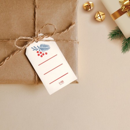 Postcard-Shildik for the gift "New Year", 5 x 9 cm, New Year-3