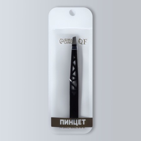 Pinzet "Geometry", beveled, 9.5 cm, black color-7
