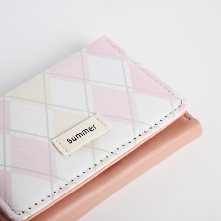 Baby wallet on the button, pink color-2
