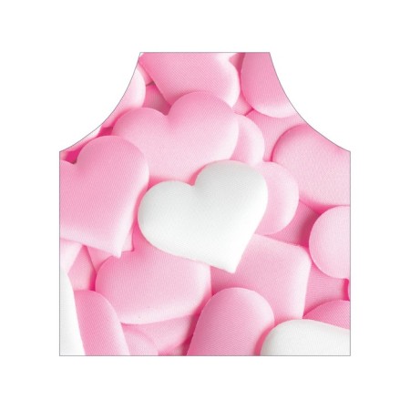 Apron kitchen with a photo print "Delicious hearts", adjustable, size OS-2
