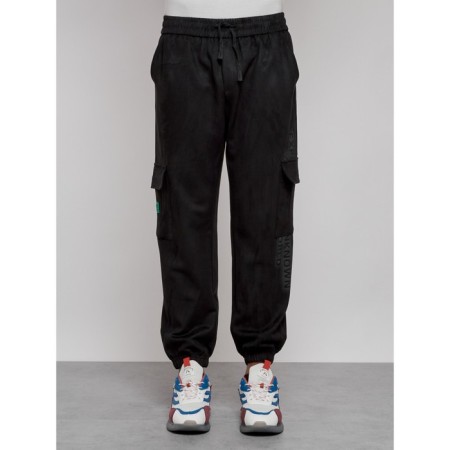 Joggers are sports male, size 56, black color-4