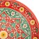 Largan Rishtan ceramics "Flowers", 31 cm, red