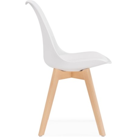 Plastic stool Bonuss array/plastic/eco -leather, natural/white 49x57x82 cm-2
