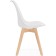 Plastic stool Bonuss array/plastic/eco -leather, natural/white 49x57x82 cm
