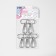 Metal carbine, 46 × 30 mm / 25 × 2.5 mm, 5 pcs, silver color