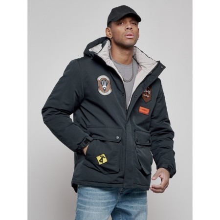 Male Winter jacket, size 50, dark blue color-8