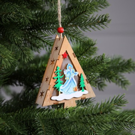 Christmas tree toy "Christmas tree with the Snow Maiden", from batteries, glow warm white-1