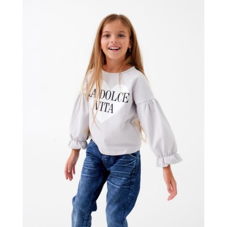 Свитшот для девочки KAFTAN "Amore", размер 34 (122-128)-2