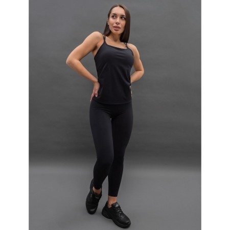 Sports female T -shirt, size XS, black color-2