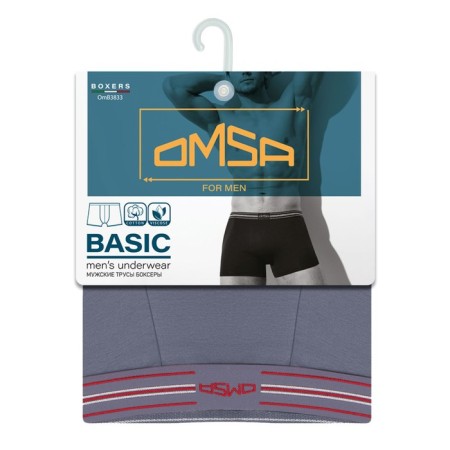 Men's Boxers Omsa 3833, size 50, Grigio color-2