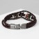 Bracelet Unisex "Style" star, brown color with black silver, 21.5 cm