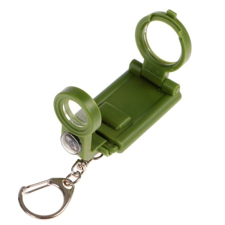 Lupa-cords, 5x, d = 2cm, with a compass and a flashlight, 2 diodes, showbox, mix-2