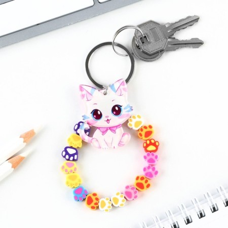 Key keychain children's "cat", 3.5 x 10 cm-2