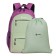 Youth backpack 45 x 30 x 18 cm, ergonomic back, + bag, Torber Class X, Pink/Salad T2602-23-GR-P