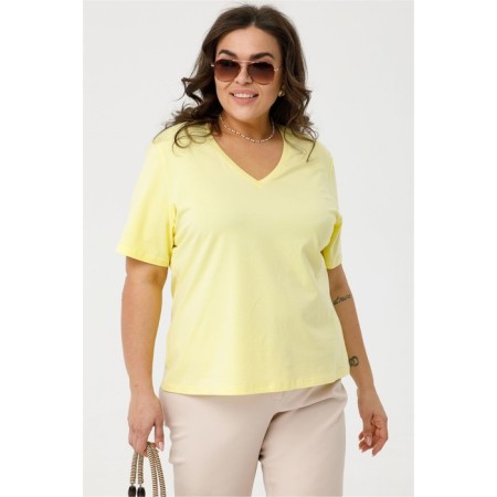 T -shirt female, size 60, yellow color