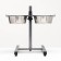 Adjustable stand with 2 bowls of 1.8 liters, height stands 40 cm