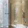 Shower system IDDIS RAY RAYWT3FI06, tropical shower, shower, brass, white
