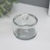 Casket glass with a metal rim "silver" 7x6.5x6.5 cm
