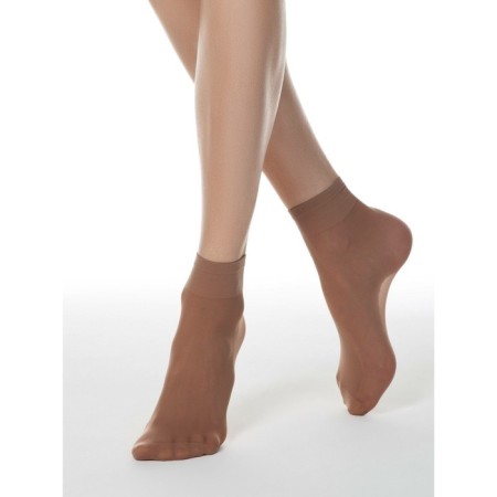 Women's socks with a compacted eye Elegant Tension Soft 40, size 23-25, color Bronz