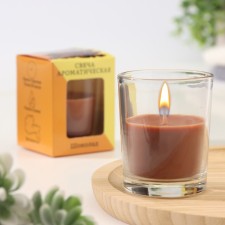 Aromatic candle in glass 5x6cm, chocolate